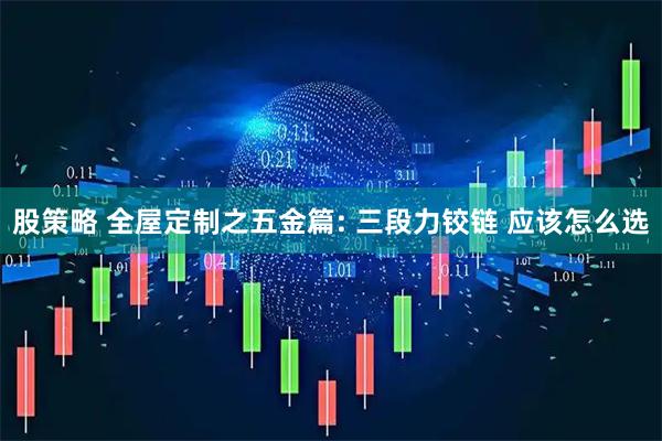 股策略 全屋定制之五金篇: 三段力铰链 应该怎么选